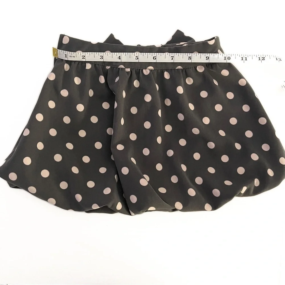 LILI GAUFRETTE Girl’s Gray and Pink Polka Dot Skirt - 23 Months